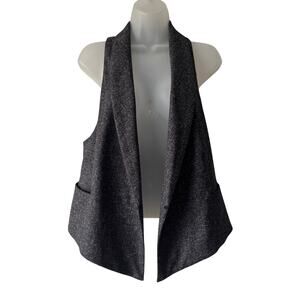 Cabi Vest Womens Medium Black Speckled Racerback‎ Office Academia Preppy Classic